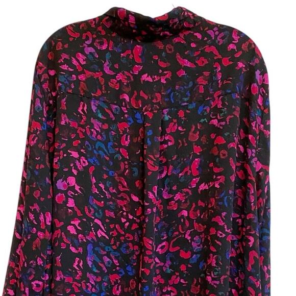 Torrid Women's Multicolor Cheetah Long Sleeve Button Up Blouse Top Plus size 6 - Picture 4 of 9